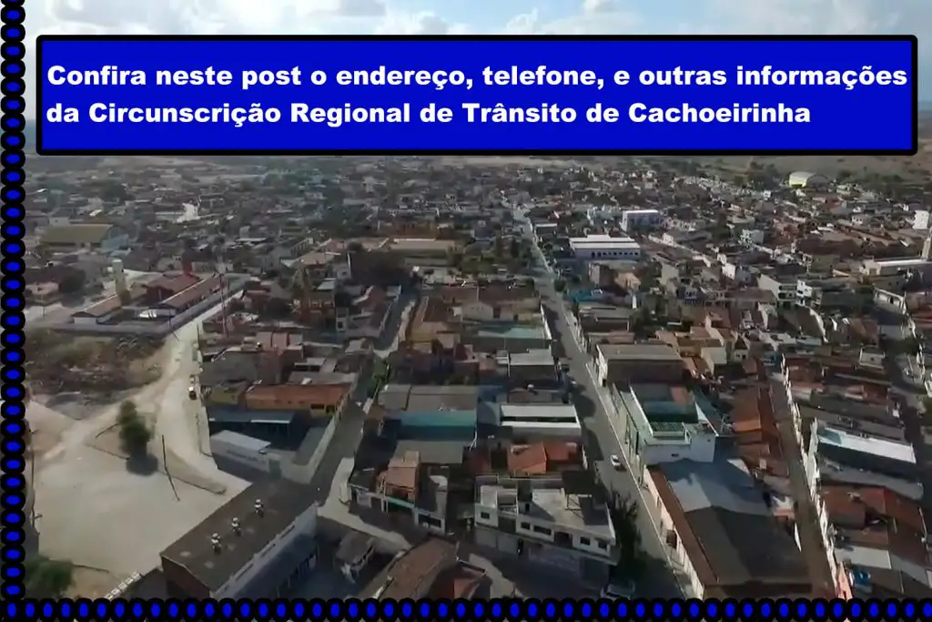 A cidade de Cachoeirinha é atendida pelo Departamento Estadual de Trânsito de Pernambuco por meio da 63ª Circunscrição Regional de Trânsito (CIRETRAN).